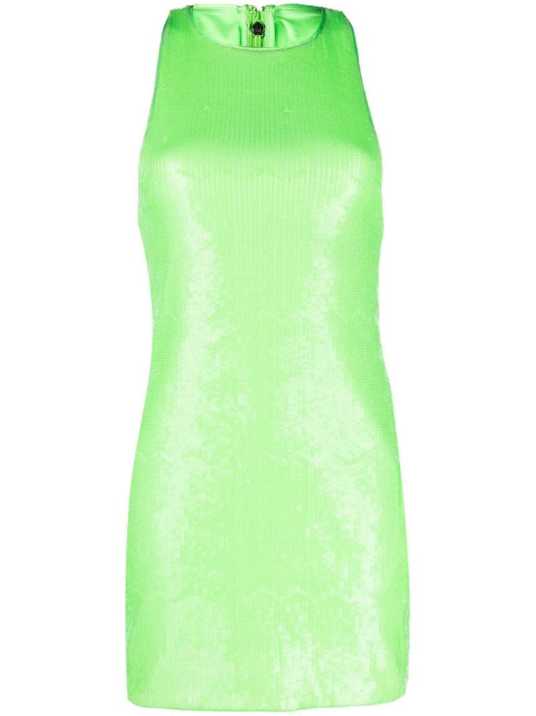 Green Ayley Sequin Mini Dress