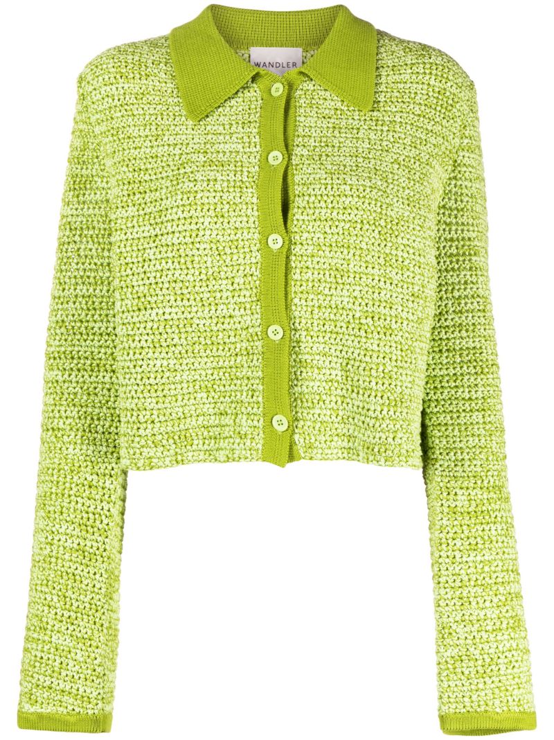 Green Electra Crochet Organic Cotton Cardigan