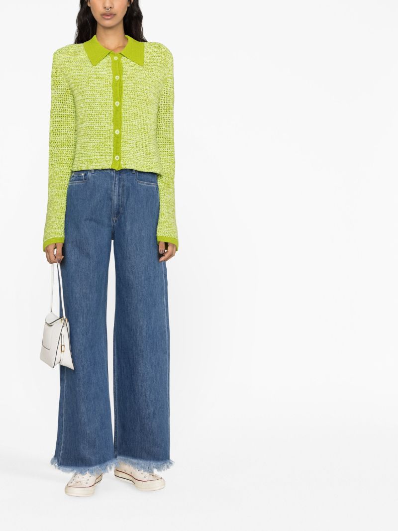 Green Electra Crochet Organic Cotton Cardigan