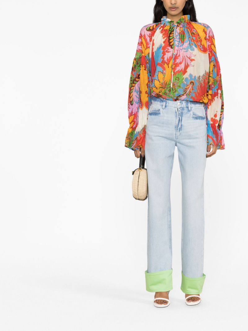 Blue Poppy Straight-leg Jeans