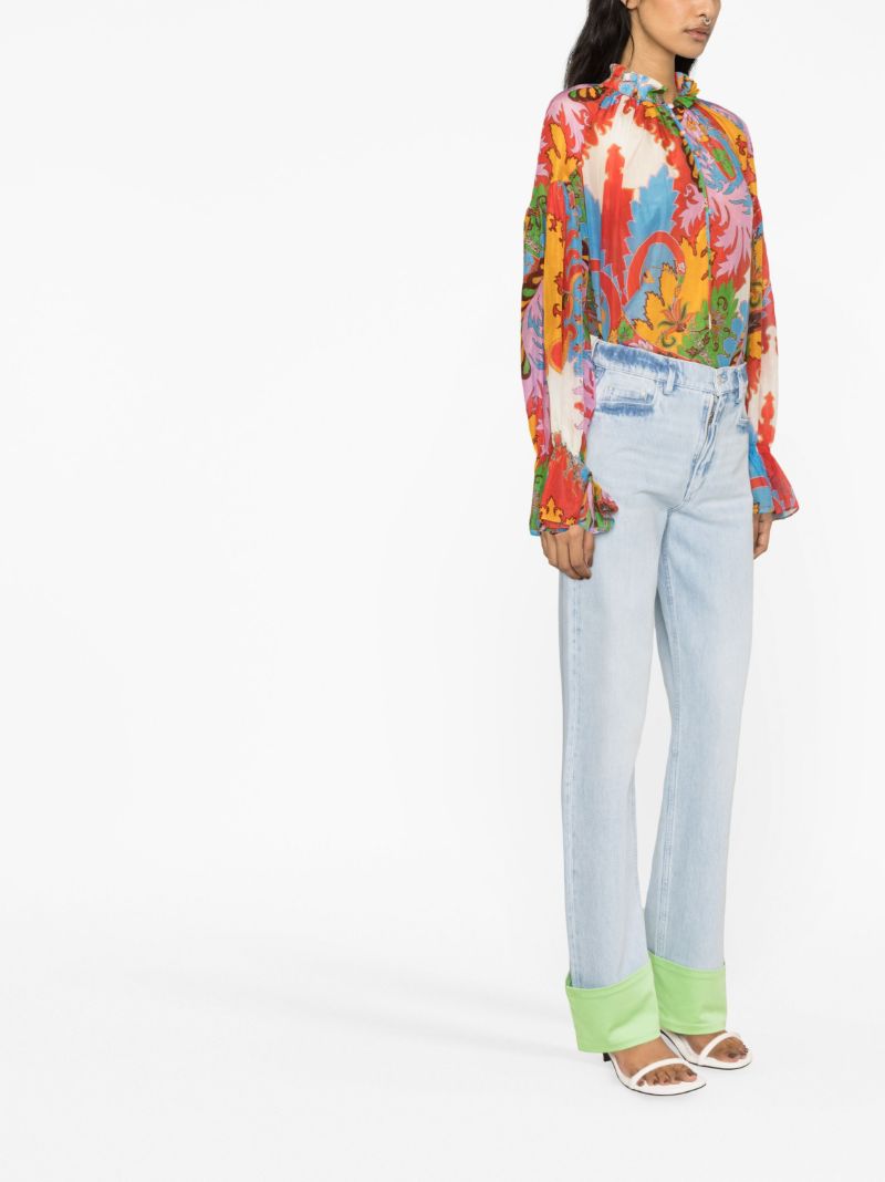 Blue Poppy Straight-leg Jeans