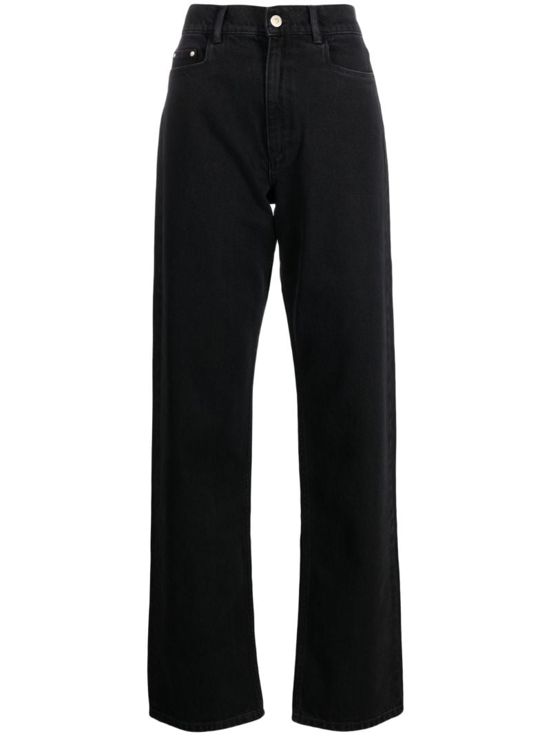 Black Poppy Straight-leg Jeans