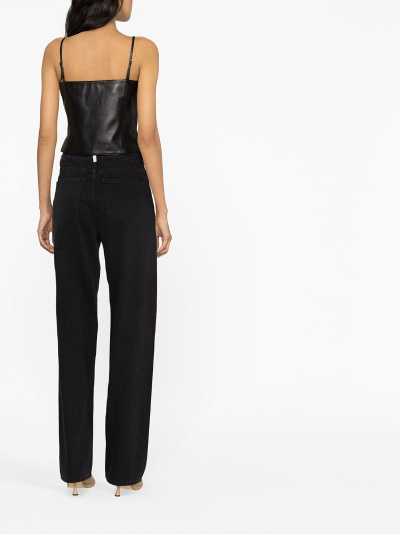 Black Poppy Straight-leg Jeans