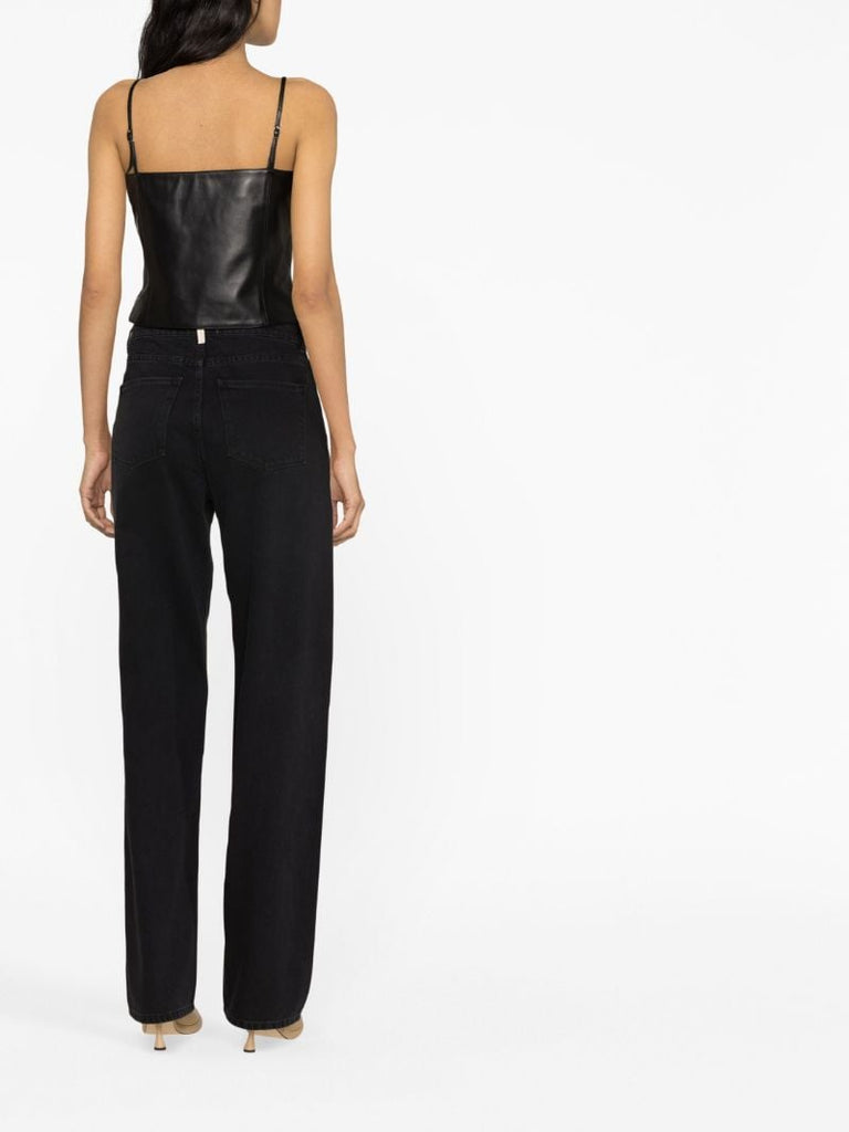 Black Poppy Straight-leg Jeans