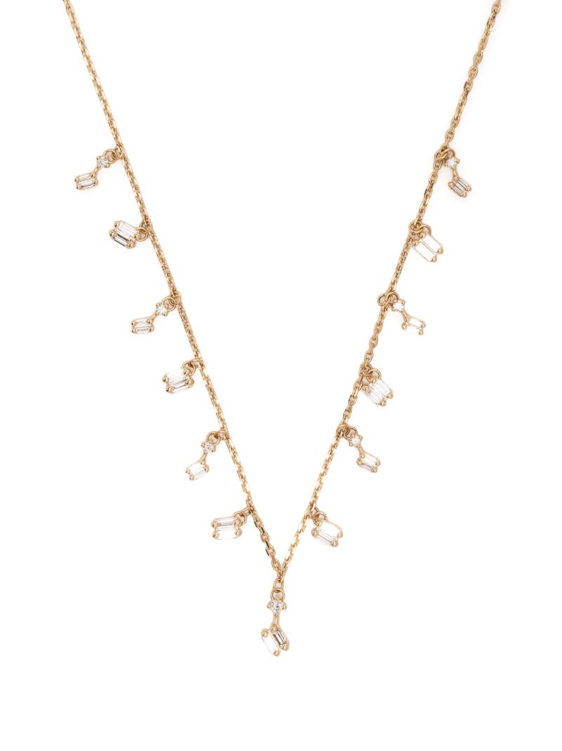 18kt Yellow Gold Classic Diamond Cascade Necklace