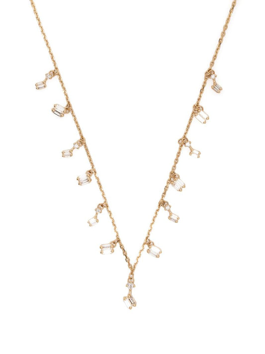 18kt Yellow Gold Classic Diamond Cascade Necklace