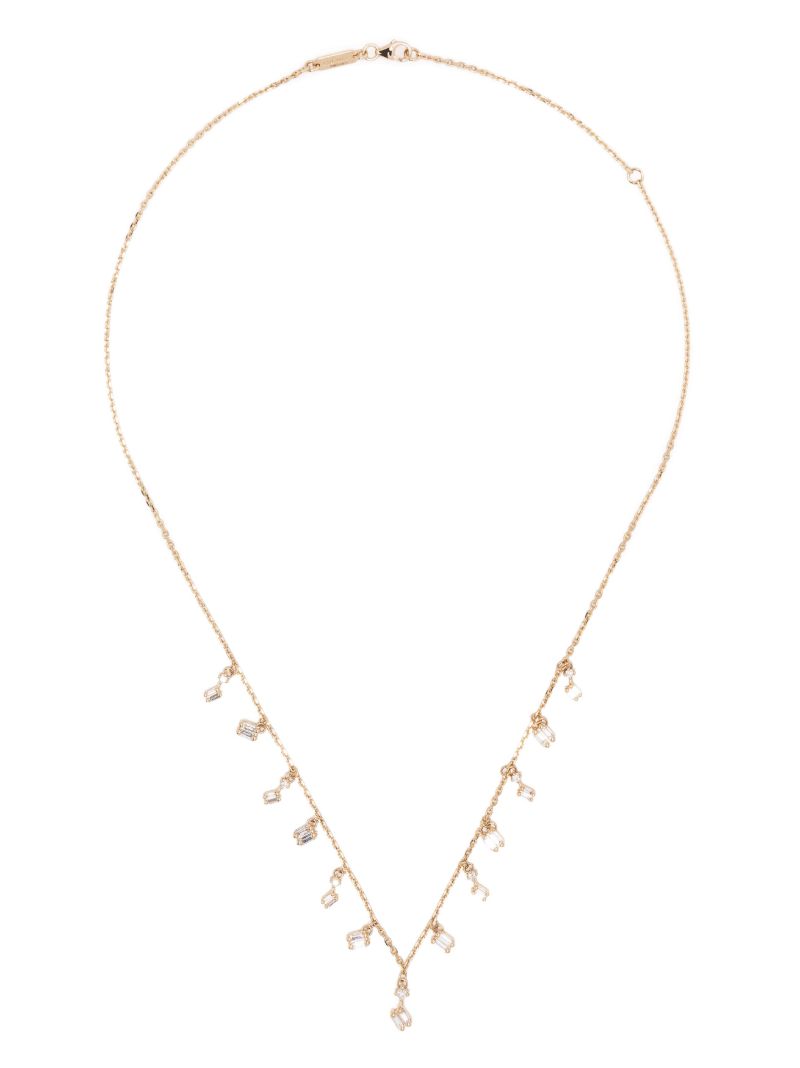 18kt Yellow Gold Classic Diamond Cascade Necklace