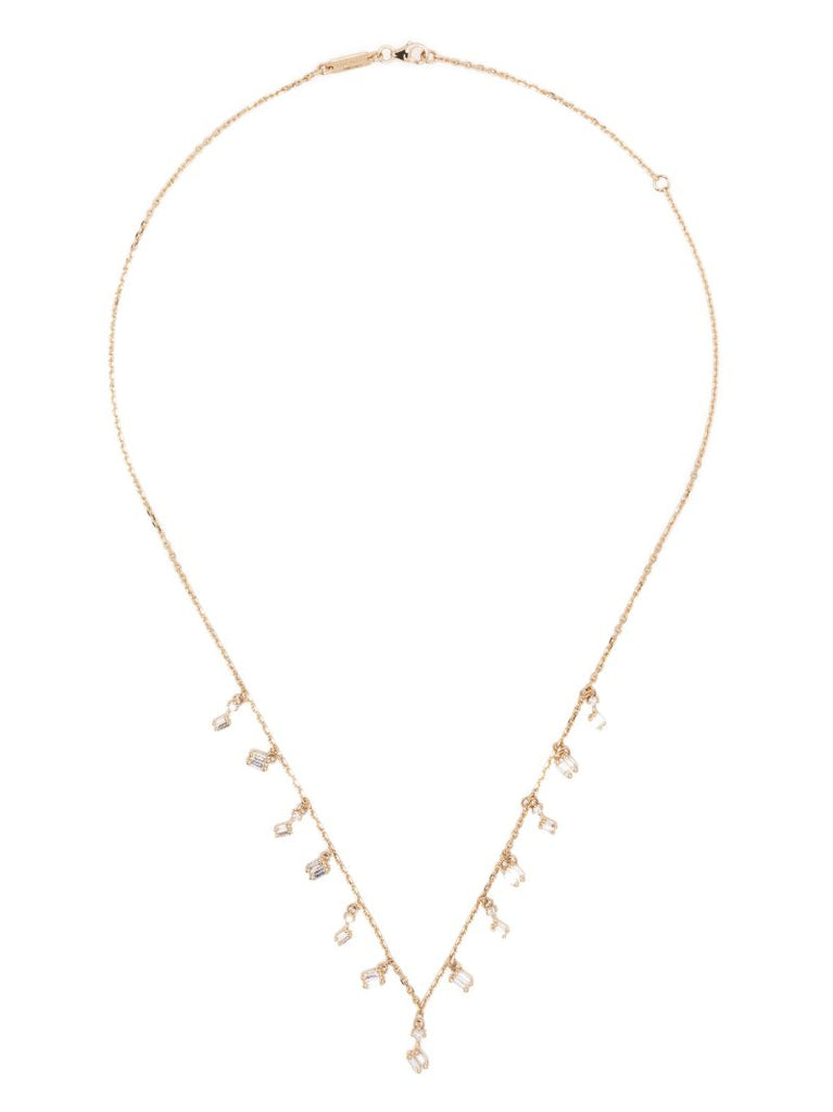 18kt Yellow Gold Classic Diamond Cascade Necklace