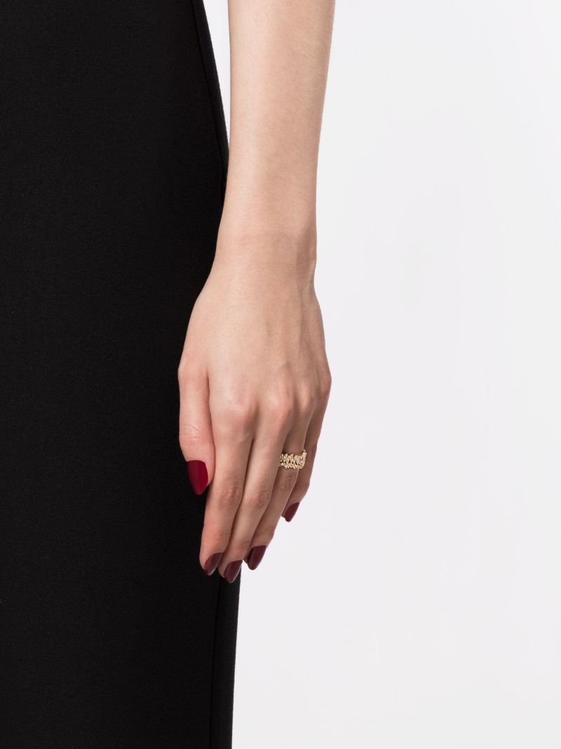 18kt Yellow Gold Short Stack Diamond Eternity Ring