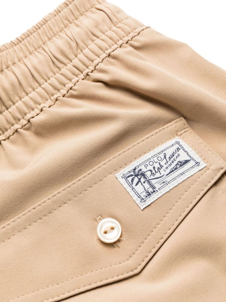 Neutral Drawstring Swim Shorts