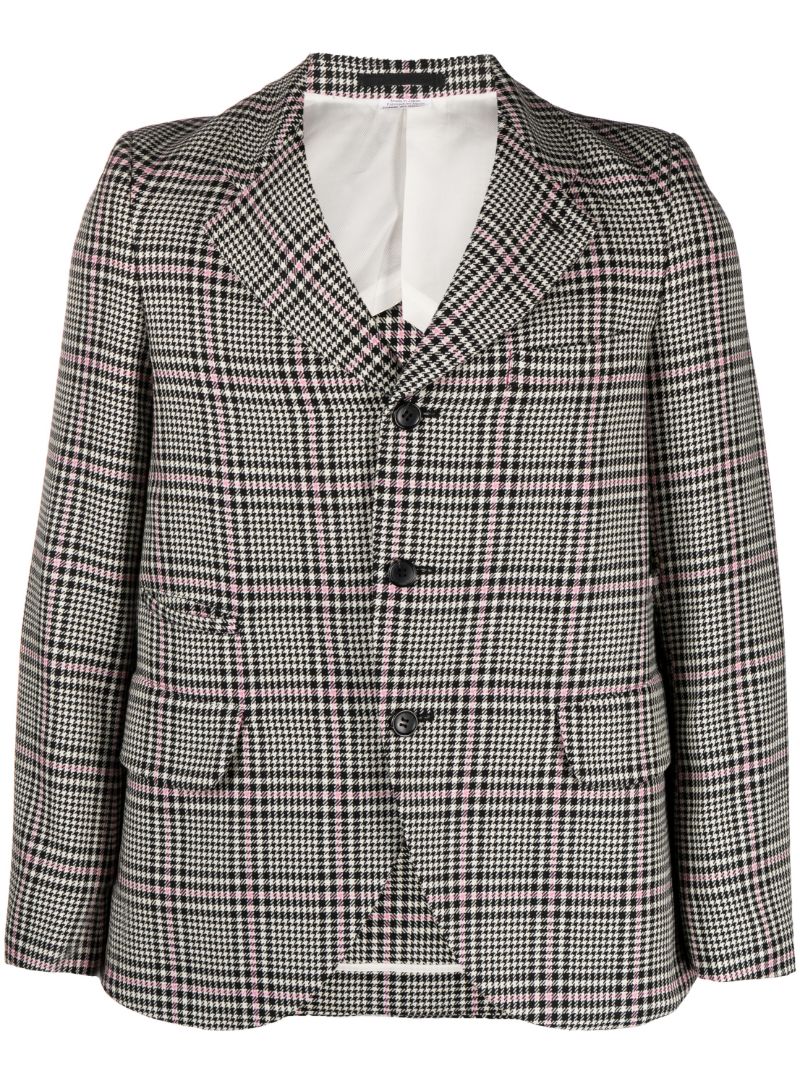Black Prince of Wales Check Wool Blazer