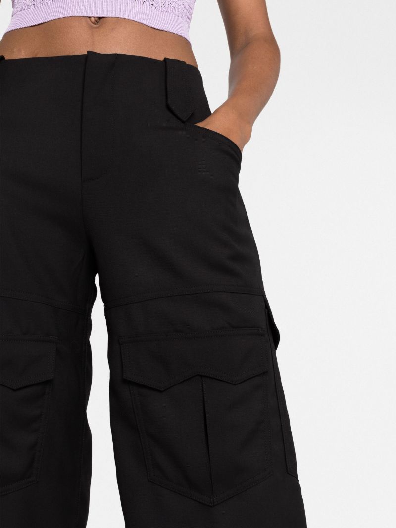 Black Knee-length Cargo Shorts