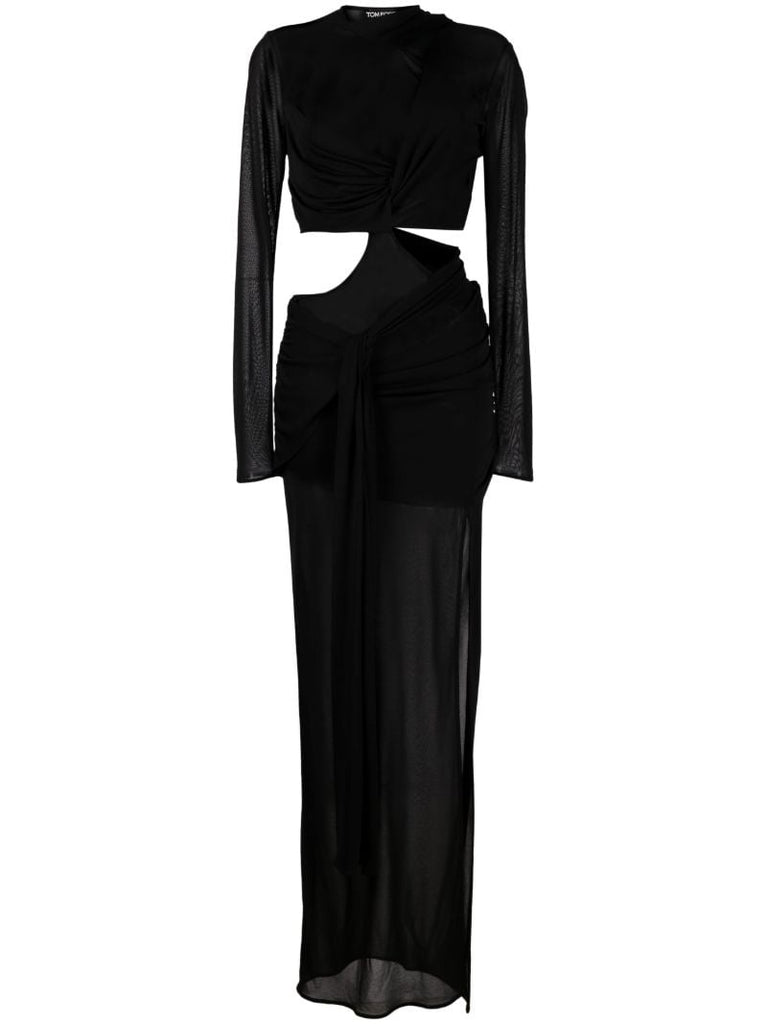 Black Cut-out Maxi Dress