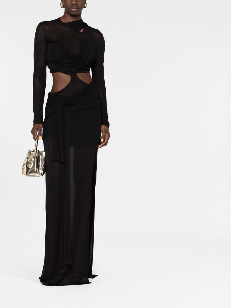 Black Cut-out Maxi Dress