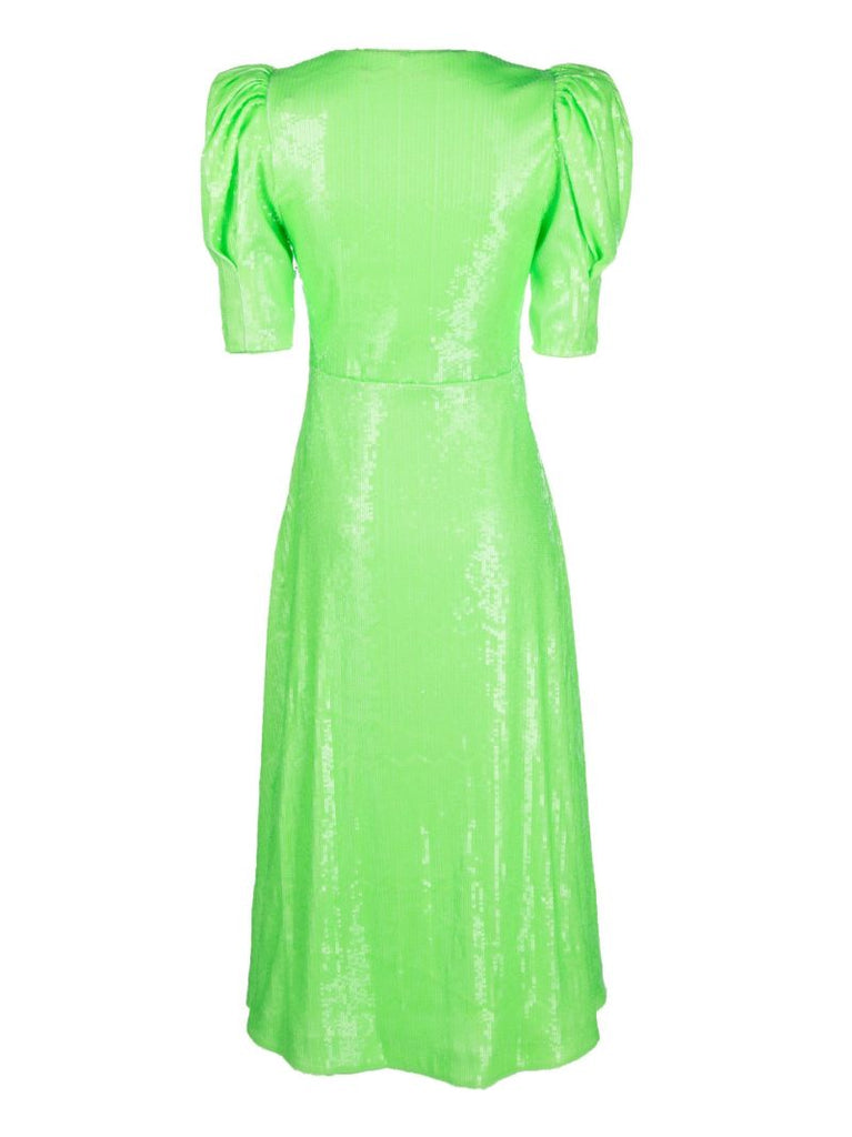 Green Sierina PlissÃ_x0083_Â© Midi Dress