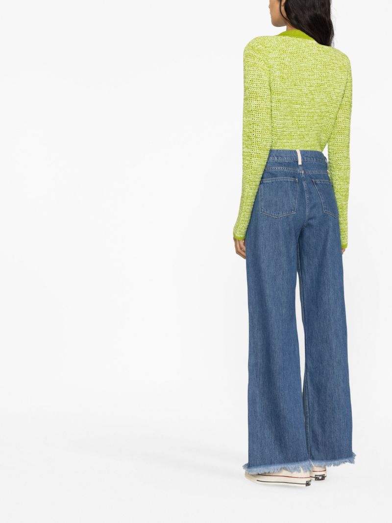 Blue Magnolia Wide-leg Jeans