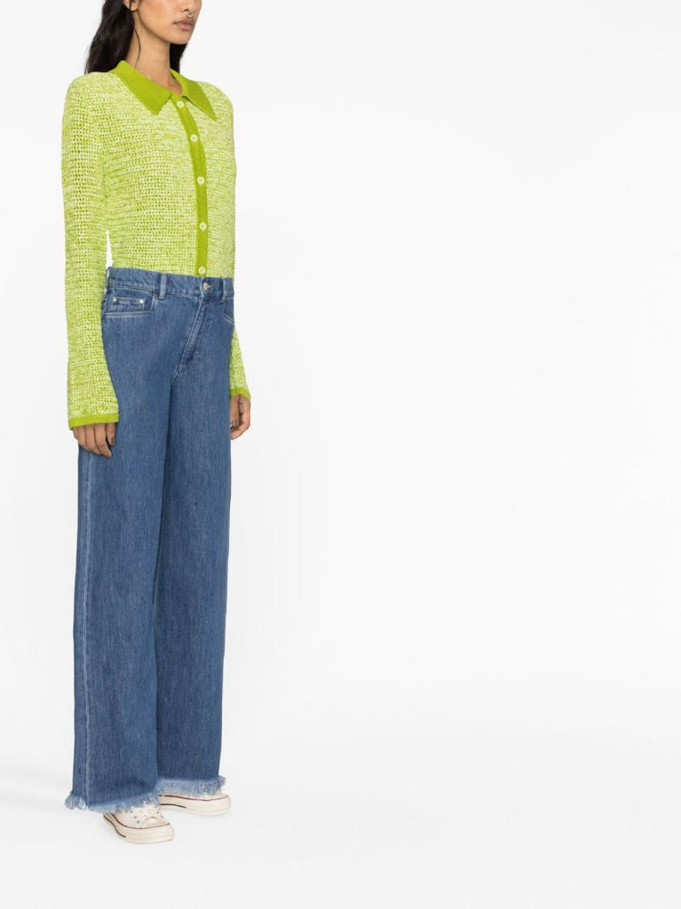 Blue Magnolia Wide-leg Jeans