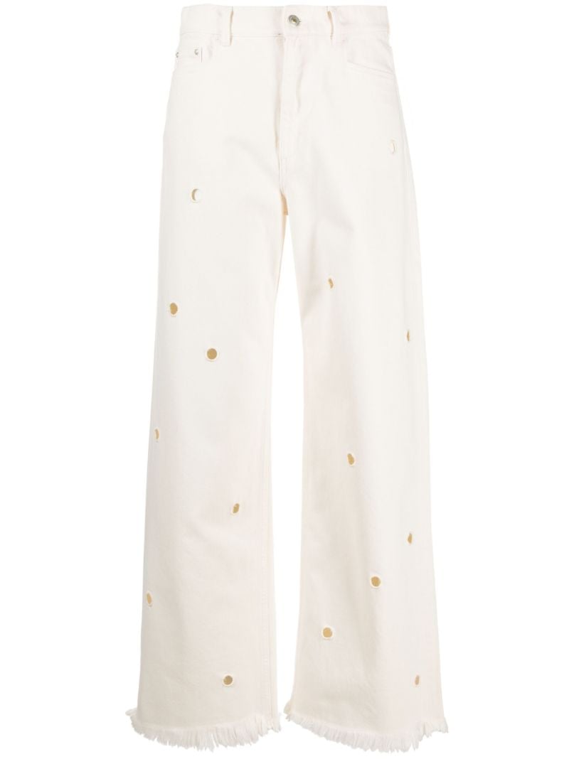 White Magnolia Wide-leg Organic Cotton Jeans