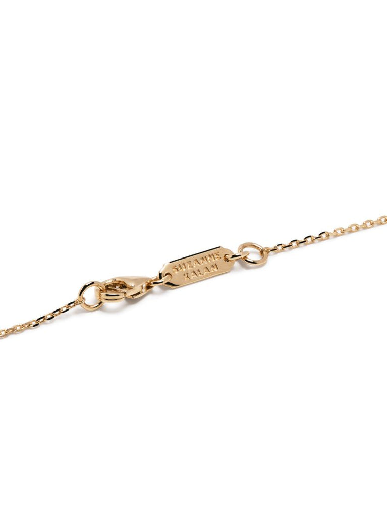 18kt Yellow Gold Circle Mini Diamond Necklace
