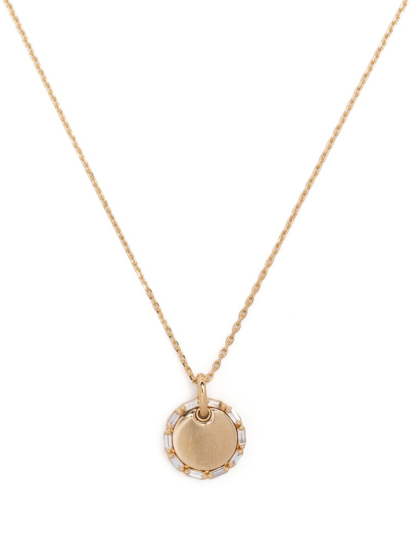18kt Yellow Gold Circle Mini Diamond Necklace