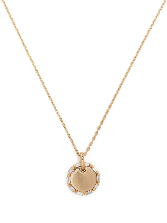 18kt Yellow Gold Circle Mini Diamond Necklace
