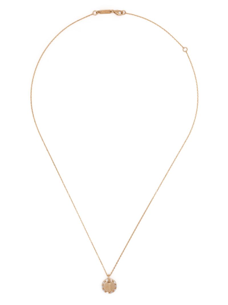 18kt Yellow Gold Circle Mini Diamond Necklace