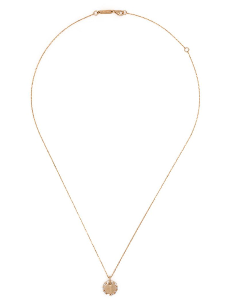 18kt Yellow Gold Circle Mini Diamond Necklace