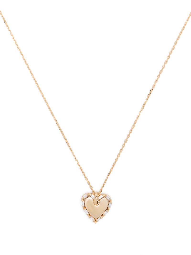 18k Yellow Gold Small Heart Diamond Necklace