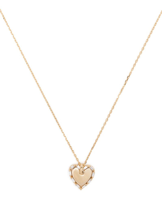18k Yellow Gold Small Heart Diamond Necklace