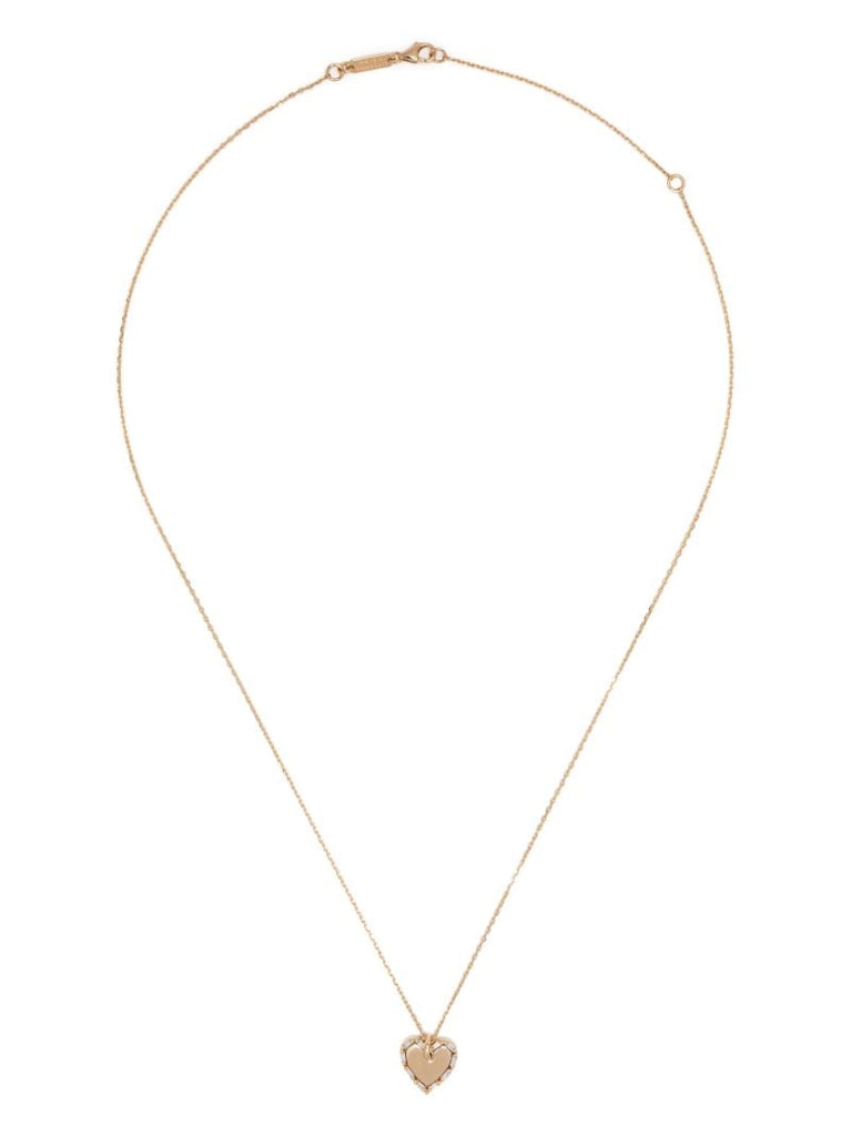 18k Yellow Gold Small Heart Diamond Necklace