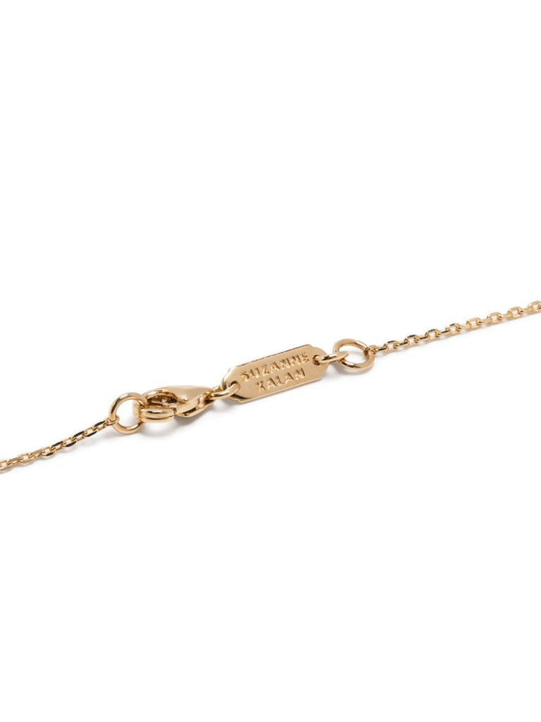 18k Yellow Gold Small Heart Diamond Necklace