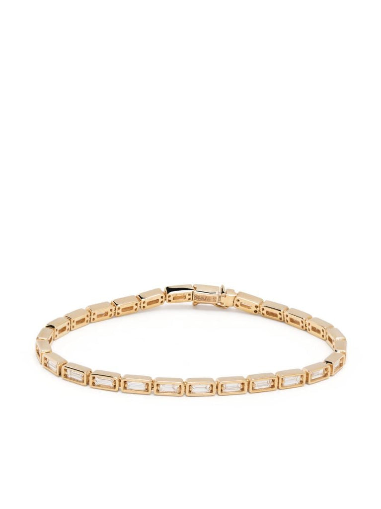 18k Yellow Gold Inlay Diamond Bracelet