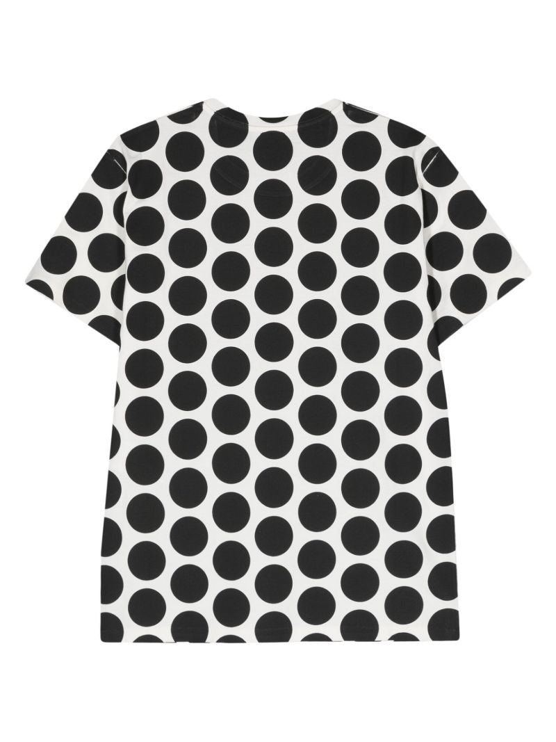 White Perseo Polka Dot Print T-shirt