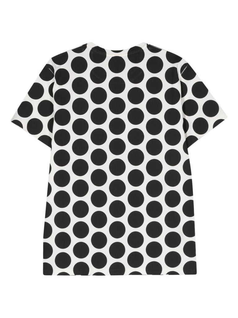 White Perseo Polka Dot Print T-shirt