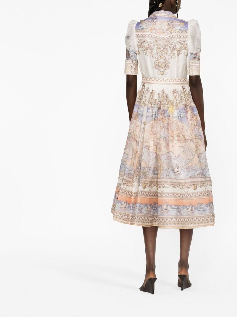 Neutral High Tide Midi Shirt Dress