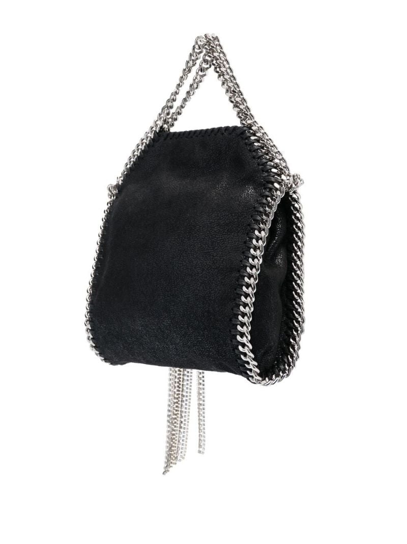 Black Fringed Crystal Star Tote Bag