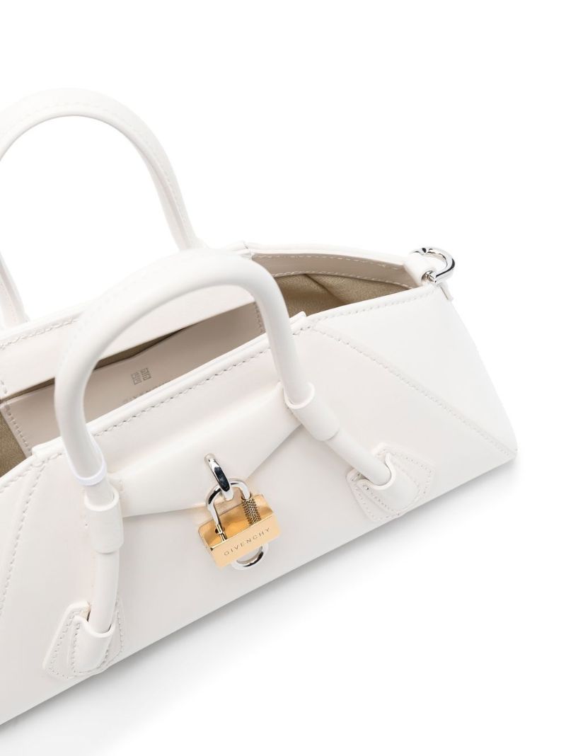 White Mini Antigona Stretch Tote Bag