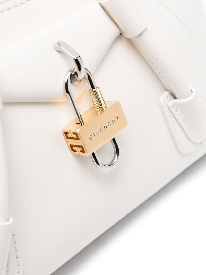 White Mini Antigona Stretch Tote Bag