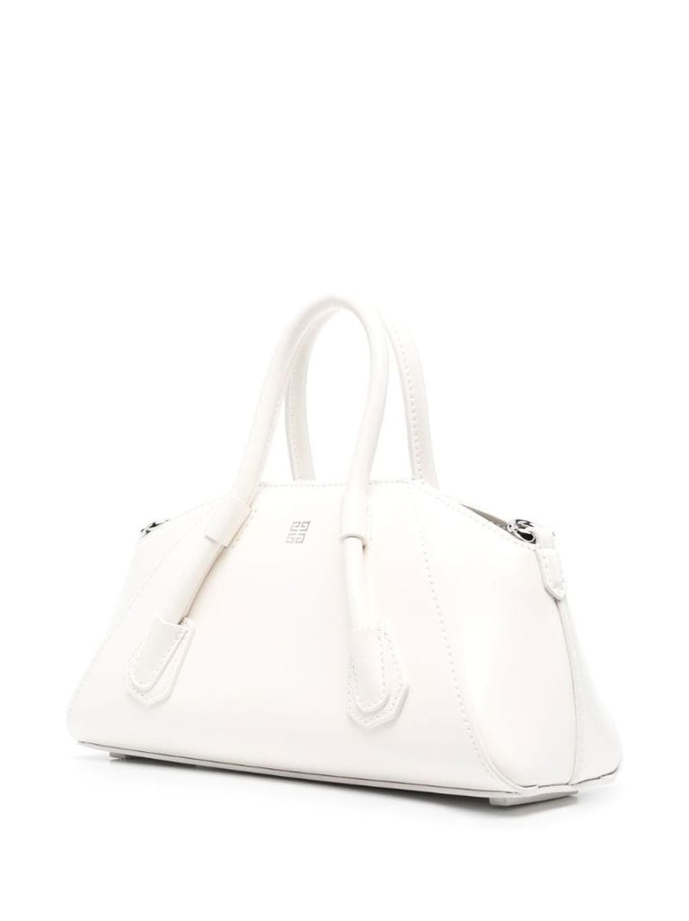 White Mini Antigona Stretch Tote Bag