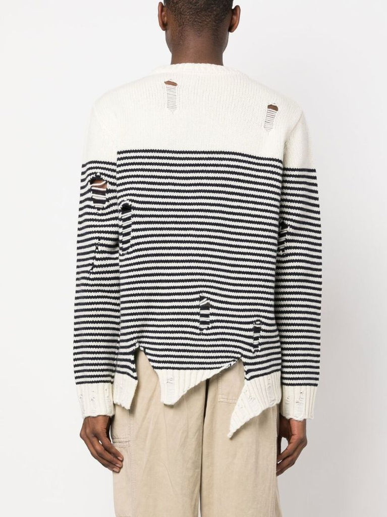 White and Blue Striped Sweater