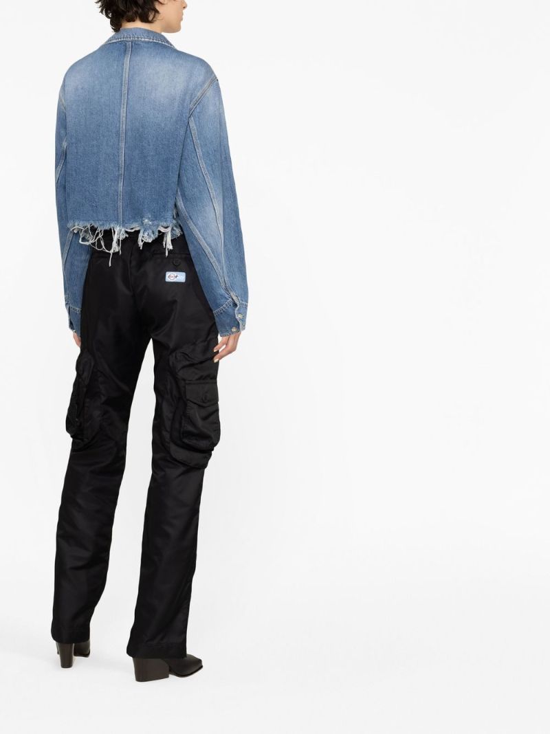 Blue Distressed Denim Jacket