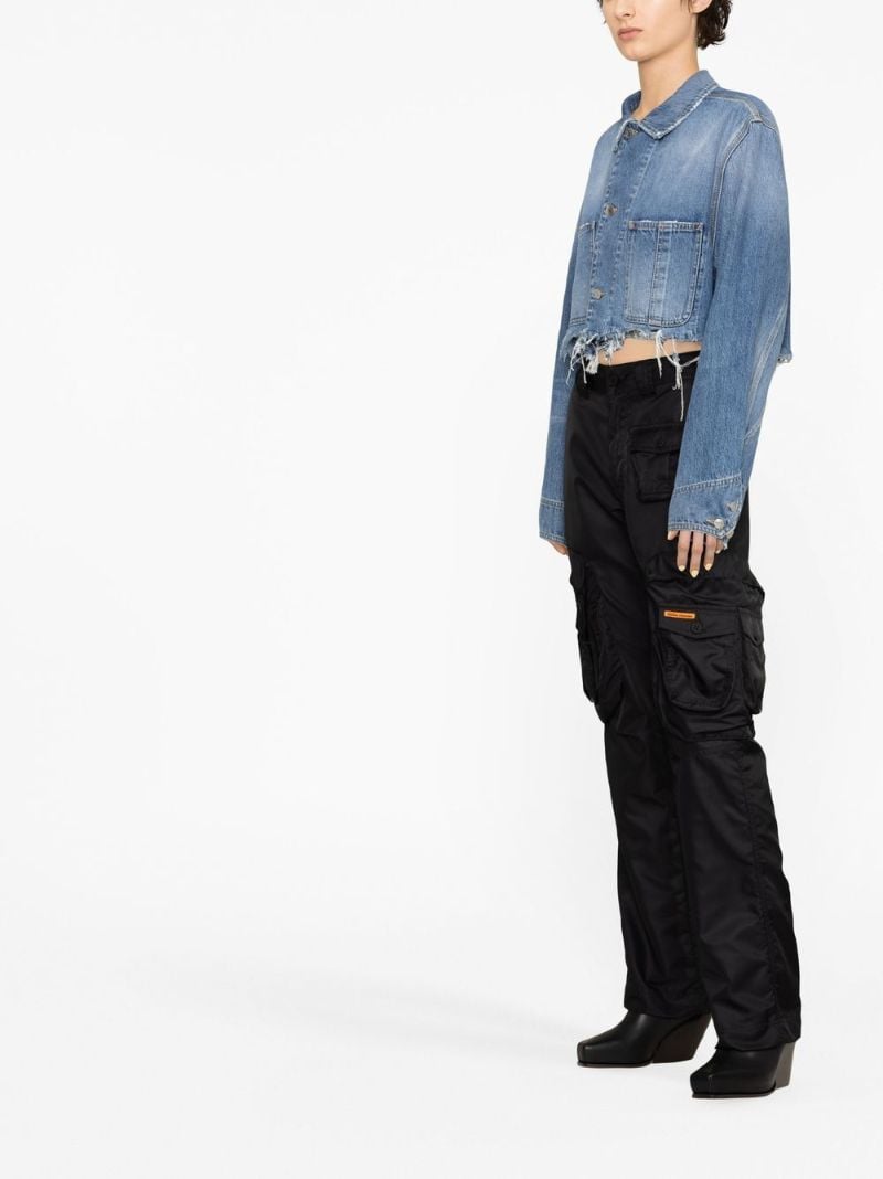 Blue Distressed Denim Jacket