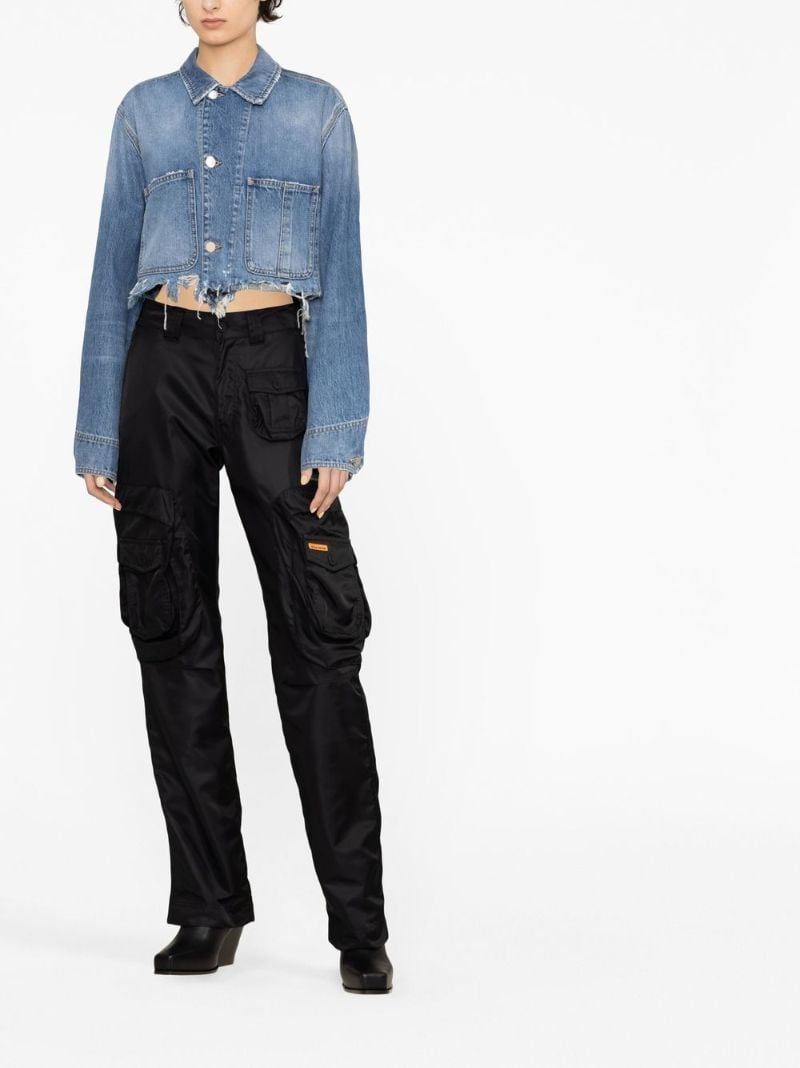 Blue Distressed Denim Jacket
