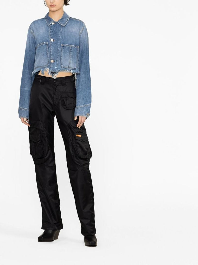 Blue Distressed Denim Jacket