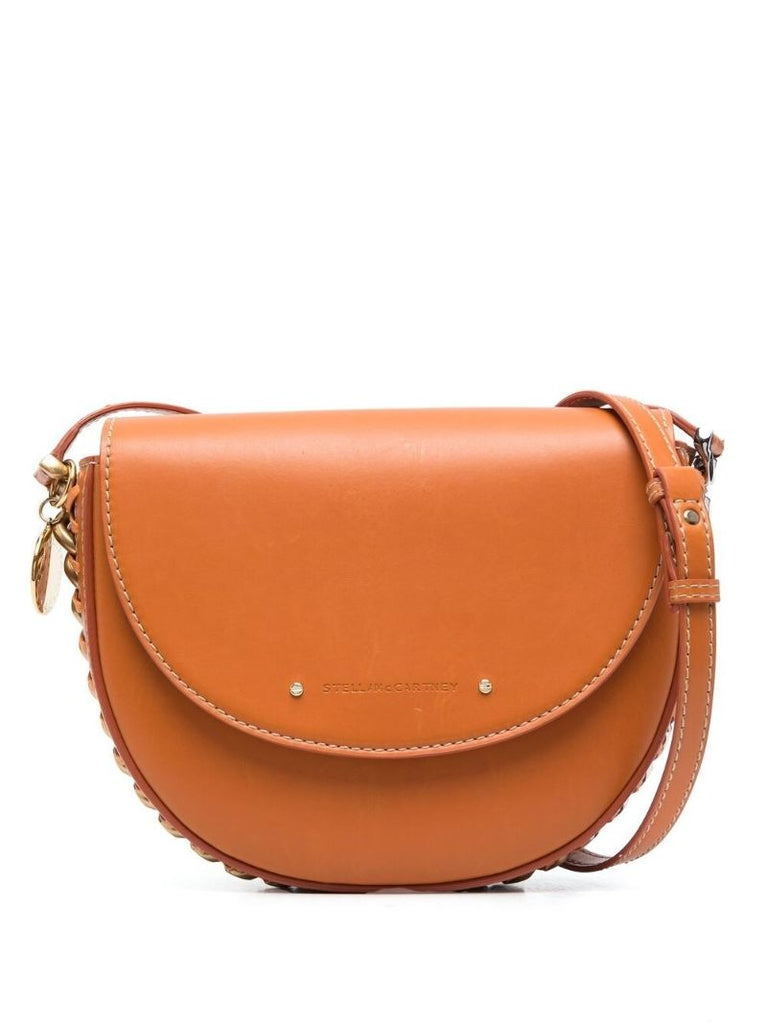 Orange Chain Detail Shoulder Bag