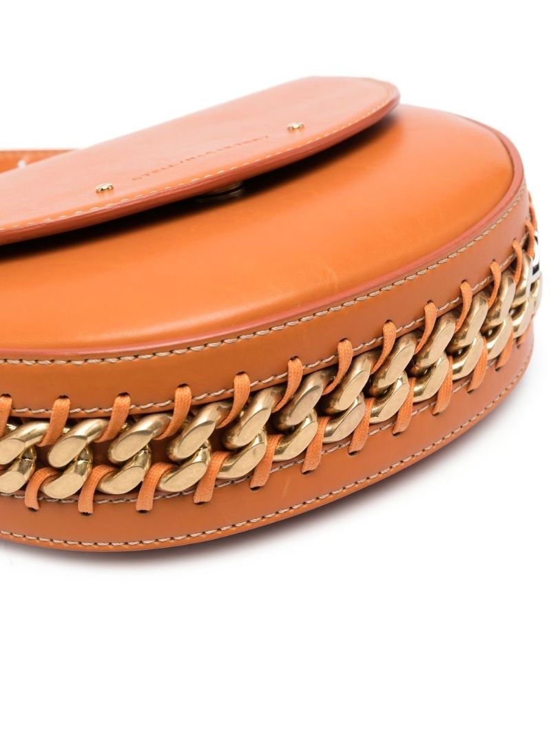 Orange Chain Detail Shoulder Bag