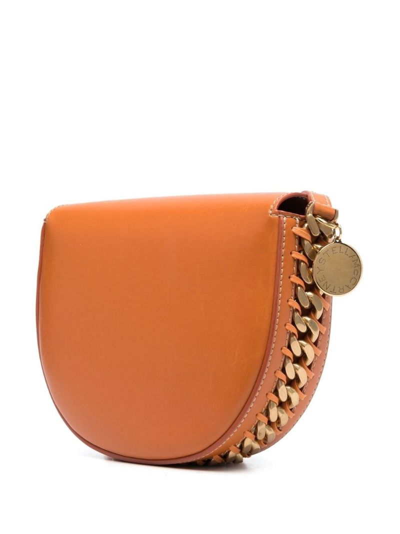 Orange Chain Detail Shoulder Bag