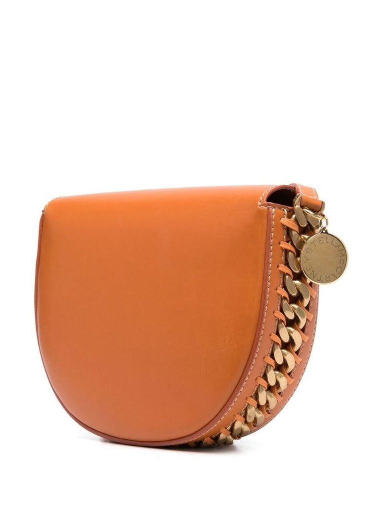 Orange Chain Detail Shoulder Bag