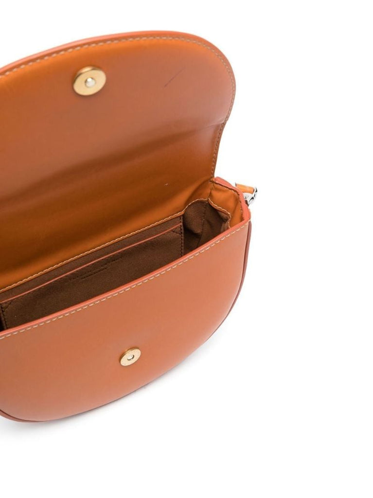 Orange Chain Detail Shoulder Bag