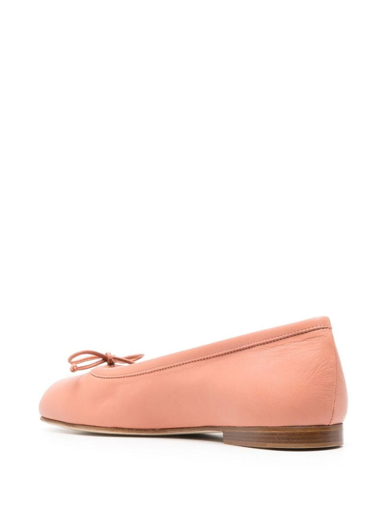 Orange Veralli Leather Ballet Pumps
